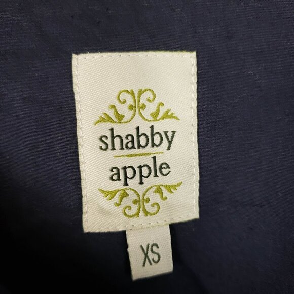 Shabby Apple Pencil Skirt Nautical Pinup Retro Wiggle Navy Blue Size XS - Picture 5 of 7